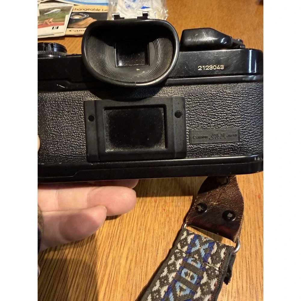 Canon A-1 35mm Film Camera‎ Kit Tested Working FD 70-210mm Lens Flash As-Is